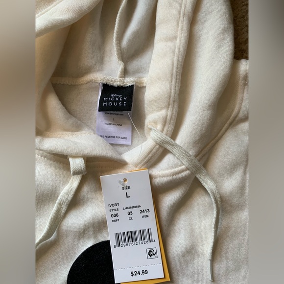NWT Disney Mickey cropped hoodie - Picture 3 of 4